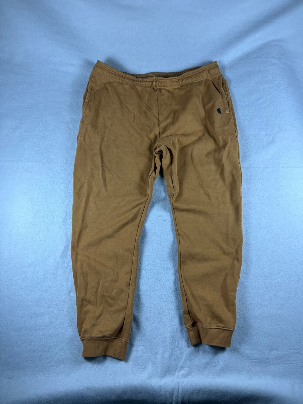 Carhartt Sweatpants Mens XL Brown Tapered Loose Fit Fleece Cuffed Joggers Lounge